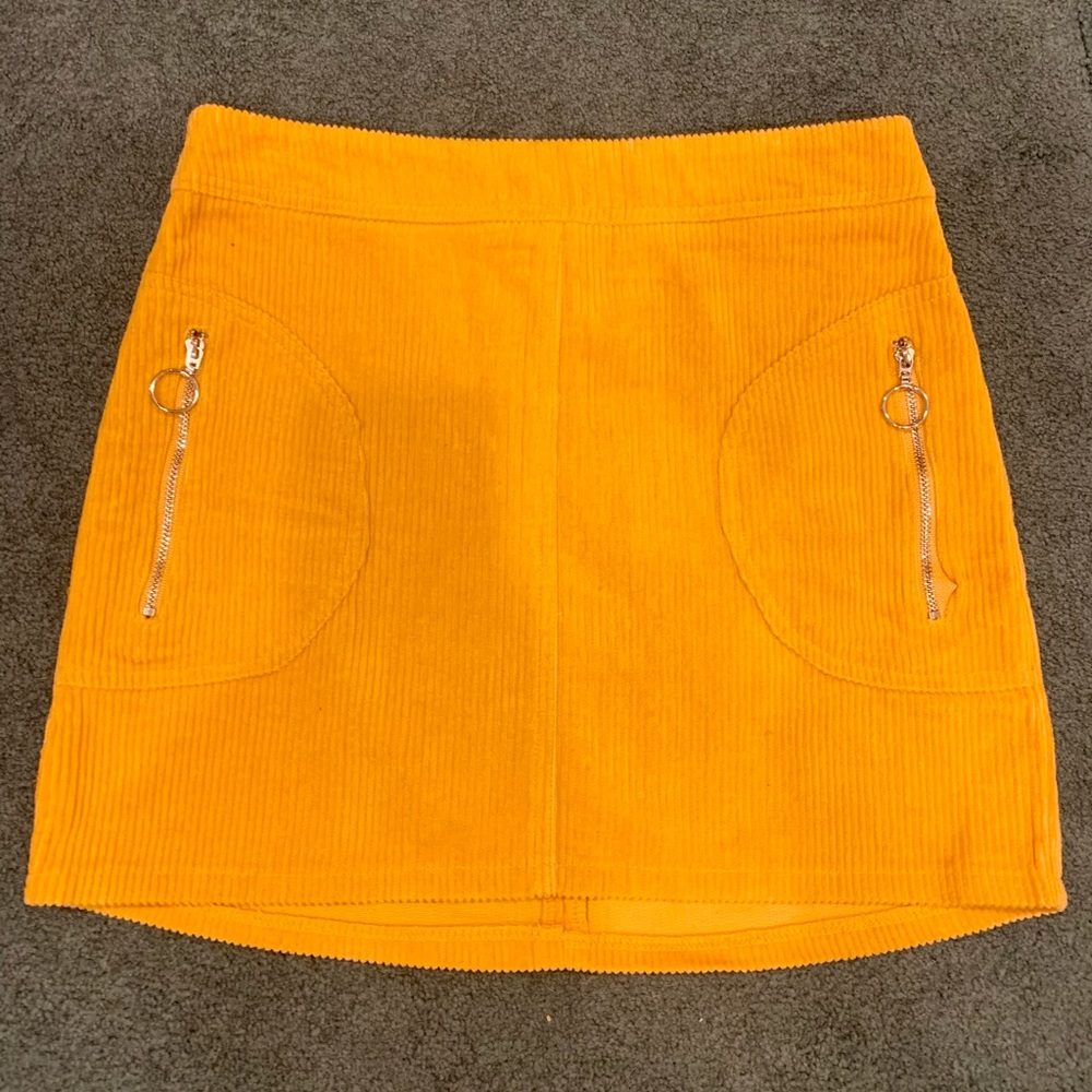 Mustard Yellow Corduroy Skirt